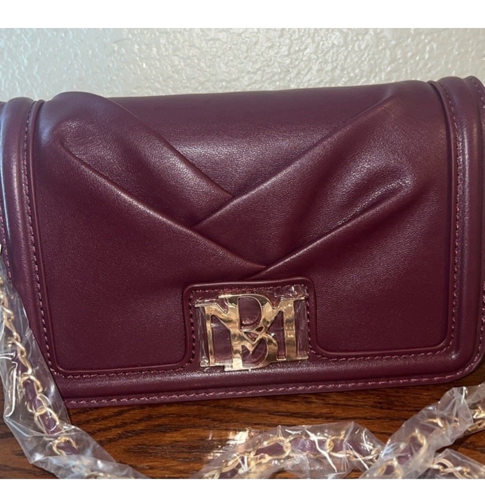 NWT $129 MSRP Badgley Mischka Small Pleated Crossbody bag‎ chain Strap Wedding - Picture 8 of 9